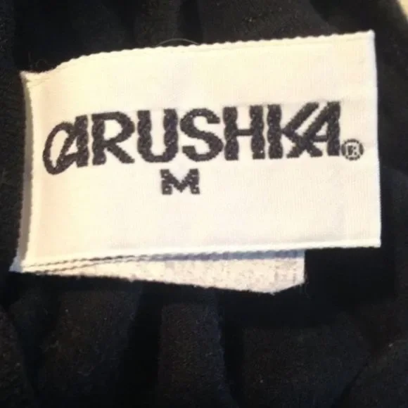 Vintage Carushka Black Crop Tank Top - Picture 3 of 4